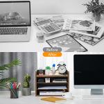 Rustic Wood Document Organizer with Adjustable Shelves