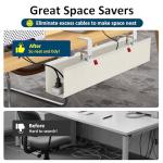 Compact Clamp-On Cable Management Tray for Desks