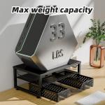 Stylish Black Desk Organizer with Monitor Stand