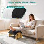 Bamboo Adjustable Ergonomic Foot Rest for Home Office
