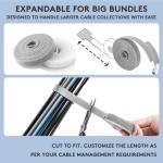 Under Desk Cable Management Kit with Velcro Ties