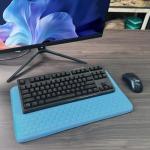 Ergonomic Keyboard Stand with Wrist Rest - Blue