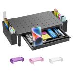 WALI Adjustable Monitor Stand with Organizer Drawer