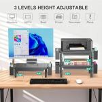 WALI Adjustable Monitor Stand with Organizer Drawer