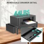 WALI Adjustable Monitor Stand with Organizer Drawer