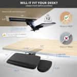 Adjustable Under Desk Keyboard Tray with Wrist Rest