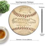 Vintage Baseball Round Mouse Pad for Home Office