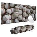 Baseball Design Gaming Mouse Pad with Anti-Slip Base