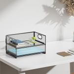 Marbrasse 2-Tier Mesh Paper Organizer for Home Office