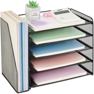 OPNICE 5-Tier Desk Organizer with Magazine Holder