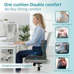 Ergonomic Seat Cushion with Lumbar Support Pillow