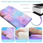 Ergonomic Keyboard Stand with Colorful Stars Wrist Rest
