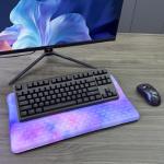 Ergonomic Keyboard Stand with Colorful Stars Wrist Rest