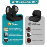 Ergonomic Seat Cushion with Lumbar Support Pillow