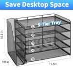 OPNICE 5-Tier Desk Organizer with Magazine Holder