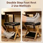 Adjustable Wooden Under Desk Foot Rest