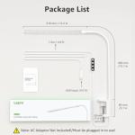 LED Clip-On Desk Lamp with Gooseneck and Dimming