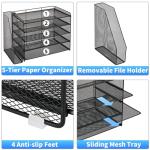 OPNICE 5-Tier Desk Organizer with Magazine Holder