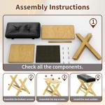 Adjustable Wooden Under Desk Foot Rest