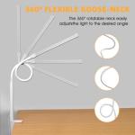 Clip-On LED Desk Lamp with Adjustable Brightness