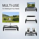 TEAMIX 14.2-Inch Wood Monitor Stand with Storage