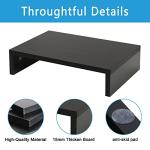 TEAMIX 14.2-Inch Wood Monitor Stand with Storage