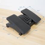 Adjustable Ergonomic Footrest with Massage Surface
