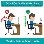 TEAMIX 14.2-Inch Wood Monitor Stand with Storage