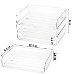 Clear Stackable Paper Trays - 3 Tier Organizer