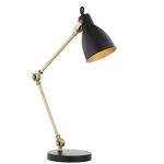 Jonathan Y 24" Black and Brass Adjustable Desk Lamp