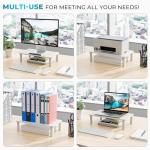 BONTEC Adjustable Metal Monitor Stand with Pen Holder