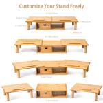 ROCDEER Adjustable Dual Monitor Stand with Drawer