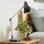 Jonathan Y 24" Black and Brass Adjustable Desk Lamp