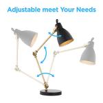 Jonathan Y 24" Black and Brass Adjustable Desk Lamp