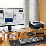 ROCDEER Adjustable Dual Monitor Stand with Drawer