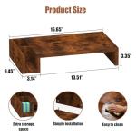Wooden Monitor Stand with Storage Pen Holders
