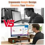 Wooden Monitor Stand with Storage Pen Holders