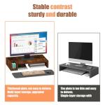 Wooden Monitor Stand with Storage Pen Holders