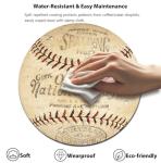 Vintage Baseball Round Mouse Pad for Home Office
