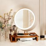 Wooden Monitor Stand with Storage Pen Holders