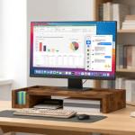 Wooden Monitor Stand with Storage Pen Holders