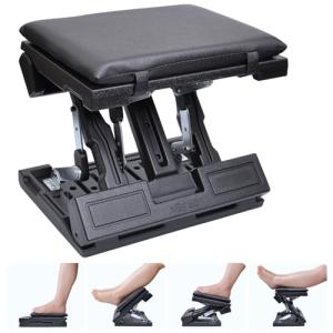 Height Adjustable Ergonomic Foot Rest with Massage Beads