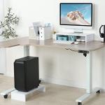 TEAMIX 20-Inch White Monitor Stand with Storage