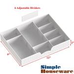 White Desk Monitor Stand with Adjustable Organizer Tray