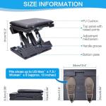 Height Adjustable Ergonomic Foot Rest with Massage Beads