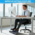 Height Adjustable Ergonomic Foot Rest with Massage Beads