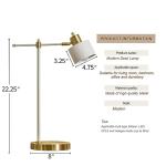 OYEARS Modern Industrial LED Desk Lamp in Cream