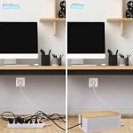 Bamboo Cable Management Box Organizer Set of 3