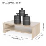 FITUEYES 2-Tier Wood Monitor Stand for Desk