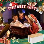 Bamboo Cable Management Box Organizer Set of 3